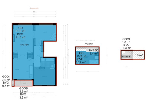 Floorplan - Roerstraat 85-3, 1078 LK Amsterdam